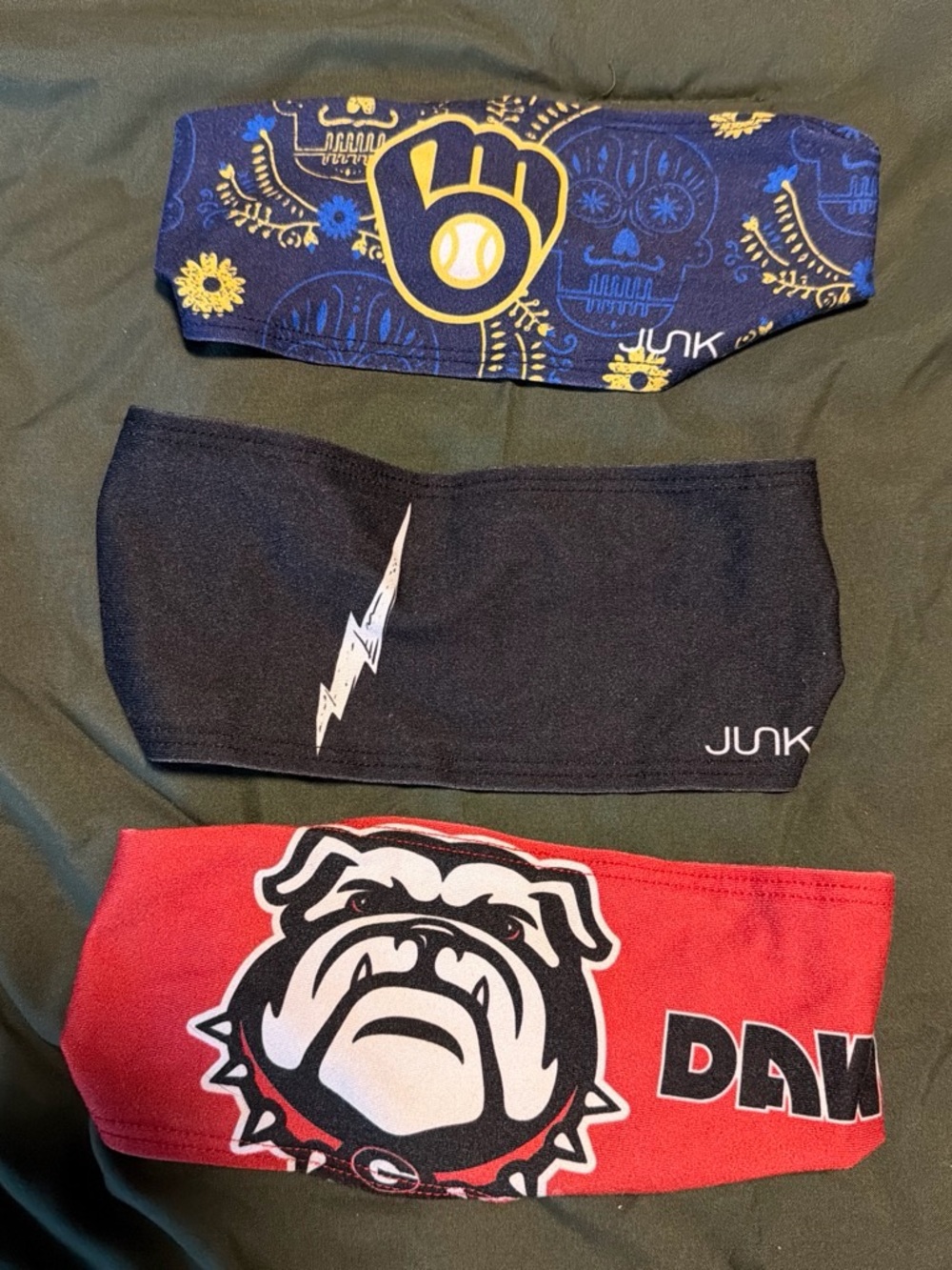 JUNK Women’s Athletic Headband Set - Navy, Black, Red
